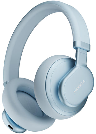 HAMMER Bash Max Over The Ear Wireless Bluetooth Headphones with Mic, Touch Control, Deep Bass, Upto 40 Hours Playtime, Bluetooth 5.3, Workout/Travel (Blue) 