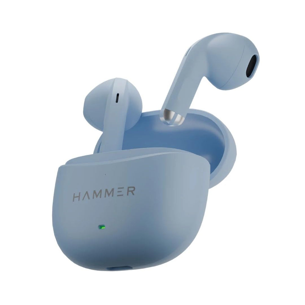 HAMMER New Launch Ultra Pods TWS Wireless Bluetooth Ear buds, Inbuilt Mic, 100H Standby Time, Earbuds with 30H Playtime, USB Type-C,13mm Dynamic Drivers, IPX5 Water Resistant Bluetooth Earphones(Blue)