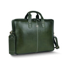 HAMMONDS FLYCATCHER Genuine Leather Office Bag for Men - 15.6 Inch Laptop Bag for Men, Professional Leather Bag for Men - Adjustable Straps and Multiple Compartments - 1 Year Warranty - Olive Green 