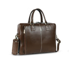 HAMMONDS FLYCATCHER Genuine Leather Office Bag for Men, Laptop Bag for Men, Leather Bag for men for 15.6 Inch Laptop, Adjustable Strap, Multi Compartments, Trolley Strap, 1 Year Warranty - Brushwood 