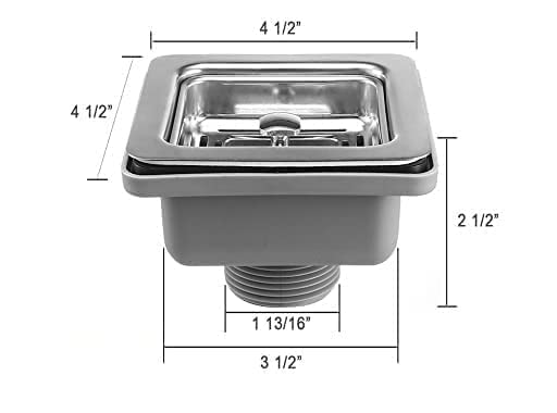 HAPPY HOMES Modular Kitchen Sink (24X18X10 Inch), Matte Satin Finish 304 Grade Stainless Steel with Nanocoated Undercoating |Square Coupling and Metal Fruit Basket | 7 Years Warranty| 