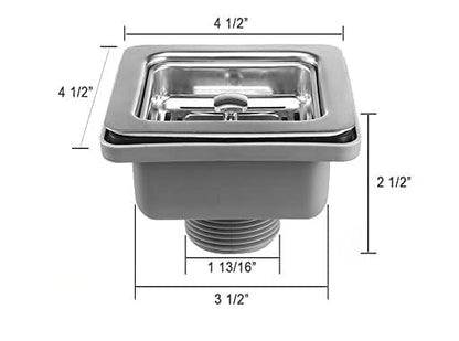 HAPPY HOMES Modular Kitchen Sink (24X18X10 Inch), Matte Satin Finish 304 Grade Stainless Steel with Nanocoated Undercoating |Square Coupling and Metal Fruit Basket | 7 Years Warranty| 