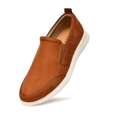 HEALTH FIT Super Extra Soft Casual/Sports/Slip-on Sneakers/semi Formal Soft Cushioning Insole Running Walking Jogging Athletics Comfortable and Stylish Mens/gens Lightweight shoes-142 TAN UK-9 