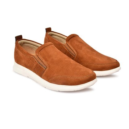 HEALTH FIT Super Extra Soft Casual/Sports/Slip-on Sneakers/semi Formal Soft Cushioning Insole Running Walking Jogging Athletics Comfortable and Stylish Mens/gens Lightweight shoes-142 TAN UK-9 