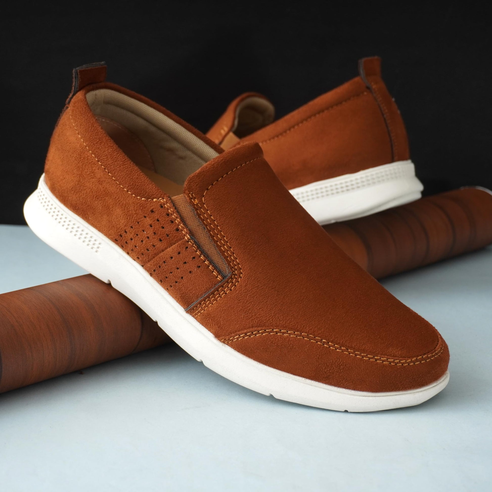 HEALTH FIT Super Extra Soft Casual/Sports/Slip-on Sneakers/semi Formal Soft Cushioning Insole Running Walking Jogging Athletics Comfortable and Stylish Mens/gens Lightweight shoes-142 TAN UK-9 