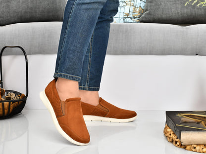 HEALTH FIT Super Extra Soft Casual/Sports/Slip-on Sneakers/semi Formal Soft Cushioning Insole Running Walking Jogging Athletics Comfortable and Stylish Mens/gens Lightweight shoes-142 TAN UK-9 
