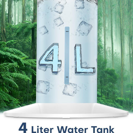 HIFRESH Air Cooler for Home, Mute Operation, 107CM Tower Cooler w/Remote & LED Display, 4 Mode & 3 Speed, 12H Timer, 26 Feet Air Delivery, 4L Water Tank, 4 Ice Packs, 70° Swing Control, 80W Low Power 