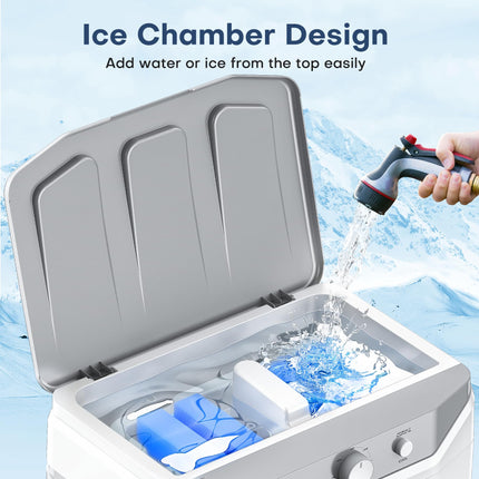 HIFRESH Air Cooler for Home, Silent Cooler with 20L Ice Chamber, 3 Speeds & Cooling Mode, 3-Side Antibacterial Honeycomb Pads, 4 Ice Packs, Powerful Throw, 70° Swing Air Cooler for Room Cooling 