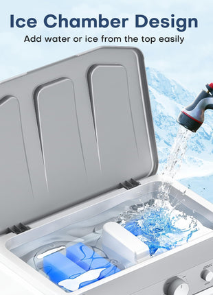 HIFRESH Air Cooler for Home, Silent Cooler with 20L Ice Chamber, 3 Speeds & Cooling Mode, 3-Side Antibacterial Honeycomb Pads, 4 Ice Packs, Powerful Throw, 70° Swing Air Cooler for Room Cooling 