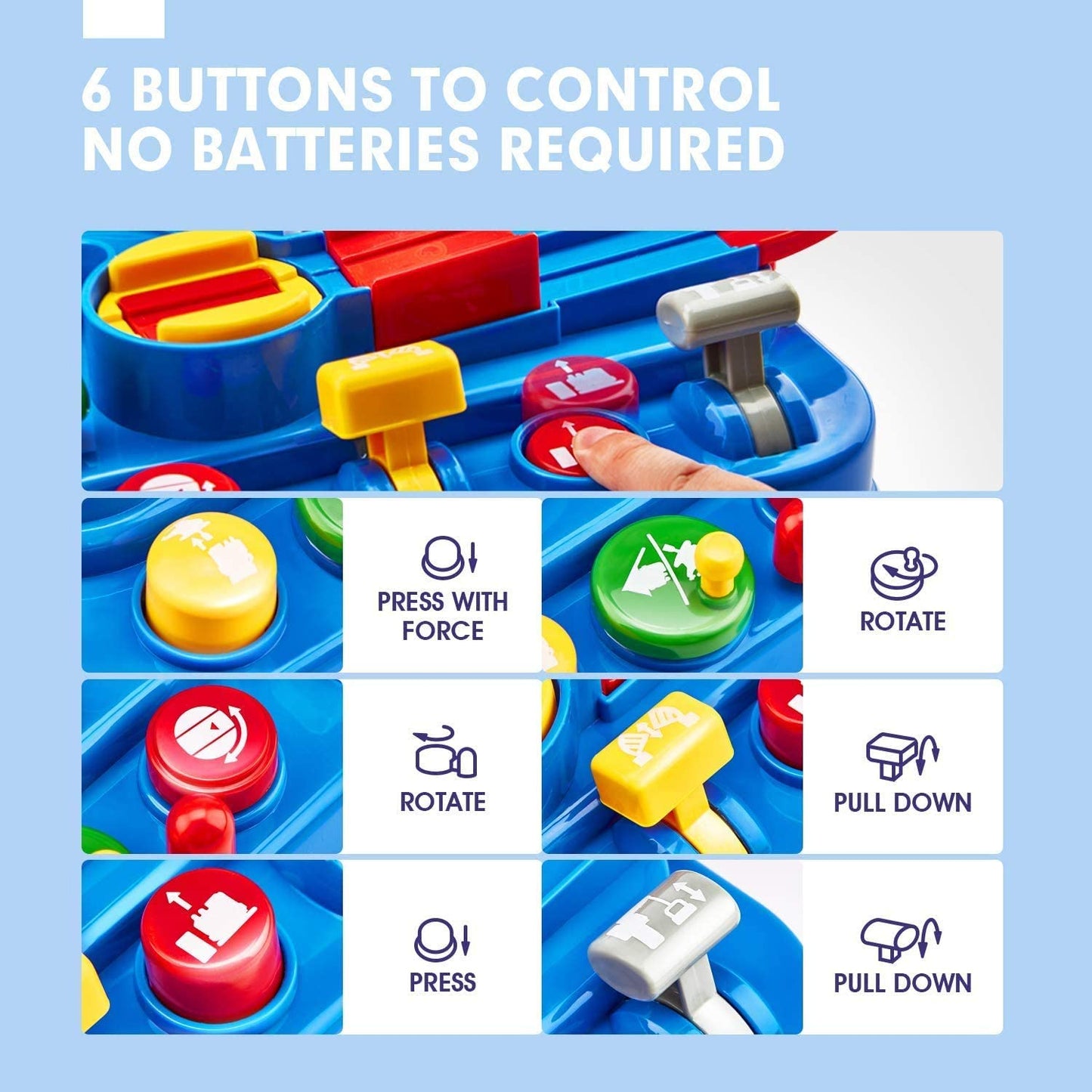 HIRNAYA Car Race Track Adventure Toys for 3+ Year Old Boys & Girls, City Rescue Preschool Educational Vehicle Puzzle Playset 