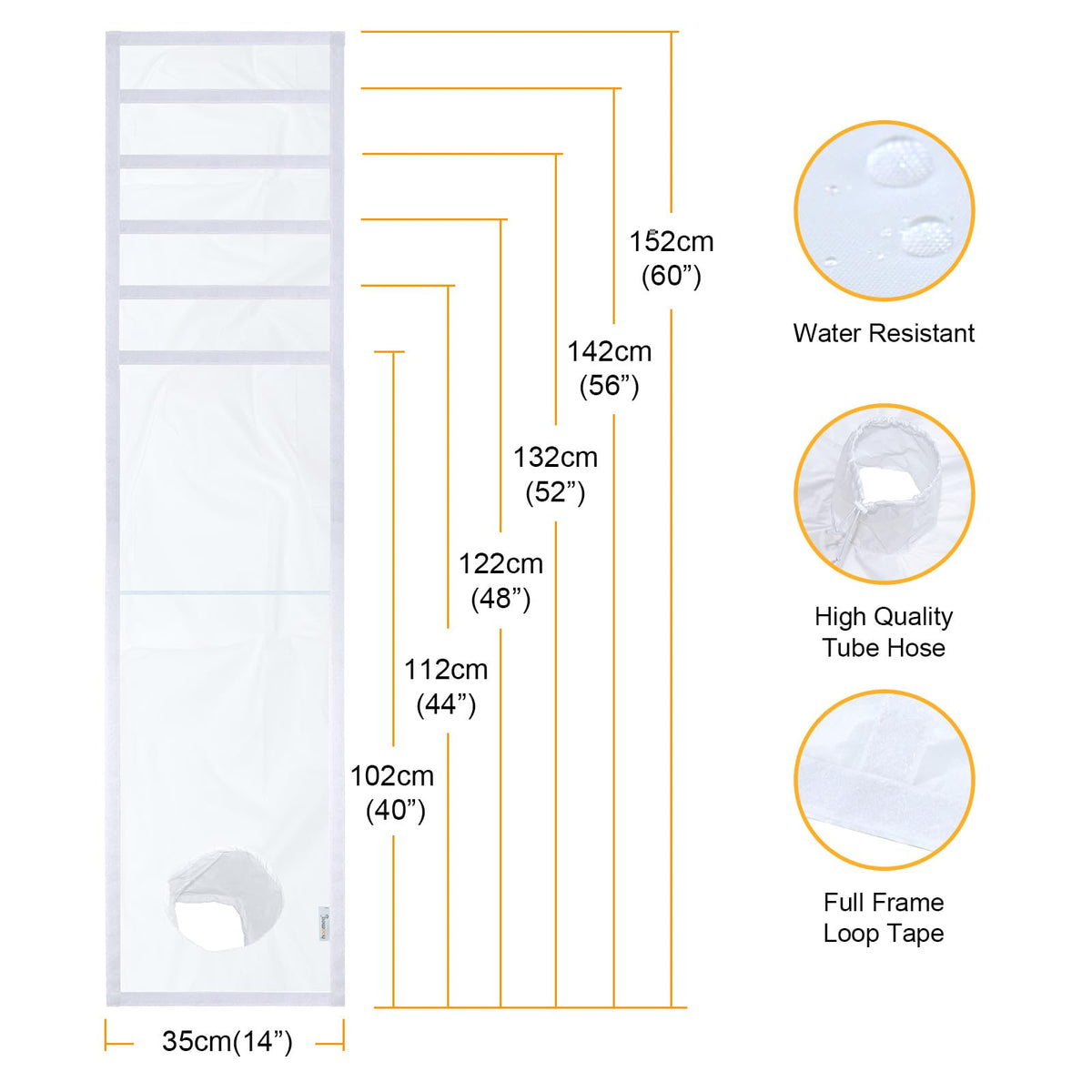 HOOMEE Adjustable Window Seal for Portable Air Conditioner New 14x60 Inch 