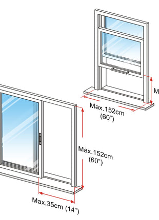 HOOMEE Adjustable Window Seal for Portable Air Conditioner New 14x60 Inch 