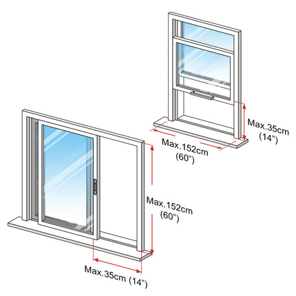 HOOMEE Adjustable Window Seal for Portable Air Conditioner New 14x60 Inch 