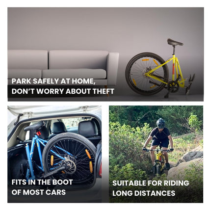 HORNBACK Xpand Foldable Cycle 27.5" | Single Speed Mountain Bike | Front Suspension | Mechanical Disc Brakes | Fully Assembled | for Adults & Teens Age 12+ (Thunder Blue) 