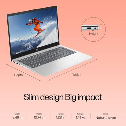HP 14, 13th Gen Intel Core i5-1334U Laptop (16GB DDR4,512GB SSD) Anti-Glare, Micro-Edge, 14/35.6cm, FHD, Win11, M365 Basic(1yr),Office Home24, Silver,1.4kg, FHD Camera w/Privacy Shutter,ep0340TU 