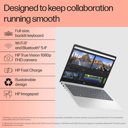 HP 14, 13th Gen Intel Core i5-1334U Laptop (16GB DDR4,512GB SSD) Anti-Glare, Micro-Edge, 14/35.6cm, FHD, Win11, M365 Basic(1yr),Office Home24, Silver,1.4kg, FHD Camera w/Privacy Shutter,ep0340TU 