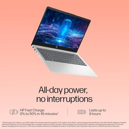 HP 14, 13th Gen Intel Core i5-1335U, 16GB DDR4, 512GB SSD, (Win 11, Office 21, Silver, 1.4kg), Anti-Glare, IPS, 14-inch(35.6cm) FHD Laptop, Intel Iris Xe Graphics, FHD Camera, Backlit KB, gr0001TU 