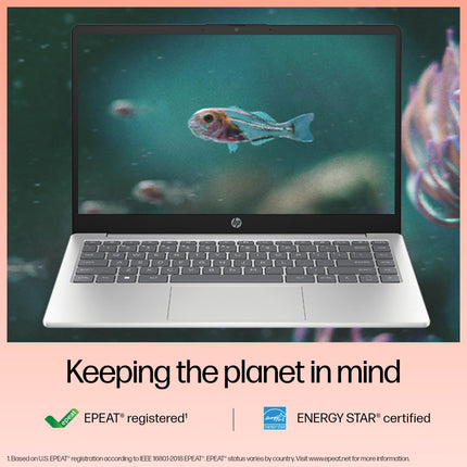 HP 14, 13th Gen Intel Core i5-1335U, 16GB DDR4, 512GB SSD, (Win 11, Office 21, Silver, 1.4kg), Anti-Glare, IPS, 14-inch(35.6cm) FHD Laptop, Intel Iris Xe Graphics, FHD Camera, Backlit KB, gr0001TU 