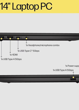 HP 14 245 G10 (2025), AMD Ryzen 5 7520U Quad Core - (8 GB/512 GB SSD/AMD Radeon Graphics/Windows 11) Thin and Light Business Laptop/14.0" HD Display/Ash Grey/1.36 kg MS Office 2021 