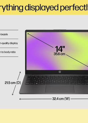 HP 14 245 G10 (2025), AMD Ryzen 5 7520U Quad Core - (8 GB/512 GB SSD/AMD Radeon Graphics/Windows 11) Thin and Light Business Laptop/14.0" HD Display/Ash Grey/1.36 kg MS Office 2021 