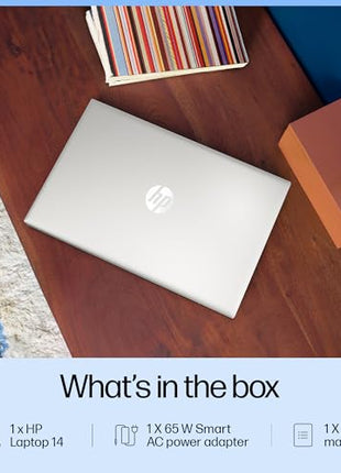 HP 14 AI, Intel Core Ultra 7 155H (16GB DDR5, 512GB SSD) FHD, Anti-Glare, 14"/35.6cm, Win11, Office21, Silver, 1.4kg, gr1023TU, Intel Arc Graphics, FHD Camera w/Shutter, Backlit Kb AI Powered Laptop 
