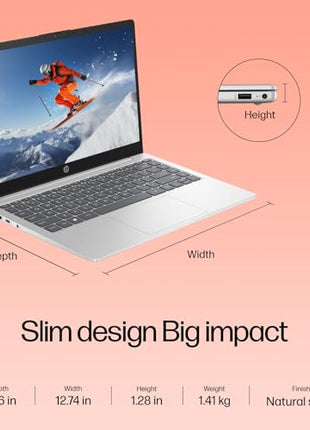 HP 14, 13th Gen Intel Core i5-1334U Laptop (16GB DDR4,512GB SSD) Anti-Glare, Micro-Edge, 14/35.6cm, FHD, Win11, M365 Basic(1yr),Office Home24, Silver,1.4kg, FHD Camera w/Privacy Shutter,ep0340TU 