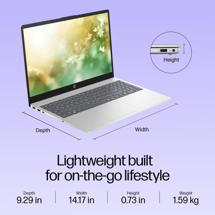 HP 15, 13th Gen Intel Core i3-1315U (8GB DDR4, 512GB SSD) FHD Anti-Glare Micro-Edge, 15.6"/39.6cm, Windows 11, MS Office 21, Grey, 1.59kg, fd0006TU, Intel UHD Graphics, 1080p FHD Camera Laptop 
