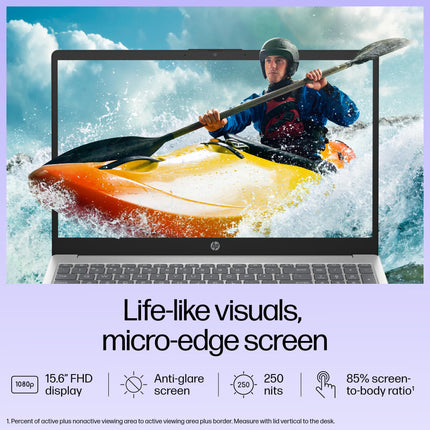 HP 15, 13th Gen Intel Core i3-1315U (8GB DDR4, 512GB SSD) FHD Anti-Glare Micro-Edge, 15.6"/39.6cm, Windows 11, MS Office 21, Grey, 1.59kg, fd0006TU, Intel UHD Graphics, 1080p FHD Camera Laptop 