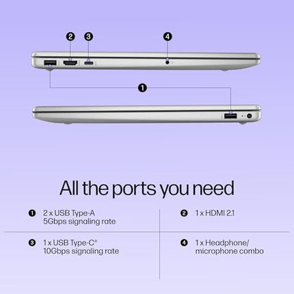 HP 15, 13th Gen Intel Core i3-1315U, 8GB DDR4, 512GB SSD, (Win 11, Office 21, Silver, 1.59kg), Anti-Glare, Micro-Edge, 15.6-inch(39.6cm), FHD Laptop, Intel UHD Graphics, 1080p FHD Camera, fd0186TU 