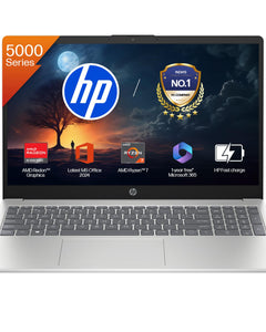 HP 15, AMD Ryzen 7 5825U (16GB DDR4, 512GB SSD) FHD, Anti-Glare, Micro-Edge,15.6''/39.6cm, Win11, M365(1yr)* Office24, Silver, 1.59kg, fc0476AU, Radeon Graphics, FHD Camera w/Shutter, Backlit Laptop 
