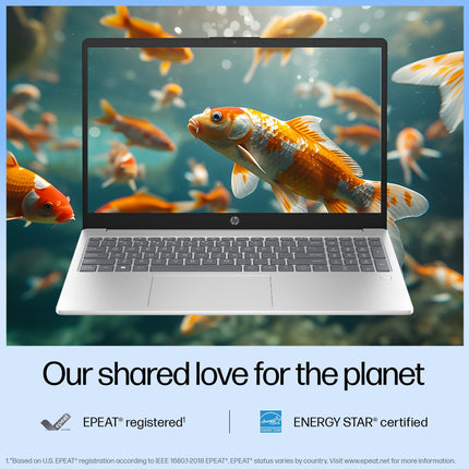 HP 15, Intel Core Ultra 5-125H AI Powered Laptop (16GB RAM, 512GB SSD), IPS, 300nits, 15.6"/39.6cm, FHD, Win 11, Office 2021, Silver, 1.65Kg, Intel Arc Graphics, FHD Camera, Backlit KB, fd1099TU 