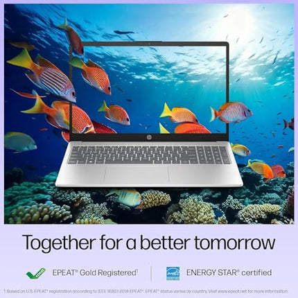 HP 15, Intel Core i3-1315U-13th Gen Laptop (8GB DDR4 Ram,512GB SSD) Anti-Glare, Micro-Edge,15.6'' FHD, Win11,M365 Basic(1yr),Office Home24, Silver,1.59kg, FHD 15-FD0569TU/FD0129TU 