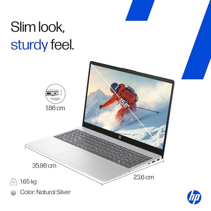 HP 15,Intel Ultra 5 125H (16GB DDR5, 1TB SSD) FHD, IPS, 15.6''/39.6cm, Win11, M365 Basic(1yr)*Office24, Silver, 1.65kg, fd1354TU, Intel Arc Graphics, FHD Camera w/Shutter, AI Powered Laptop 