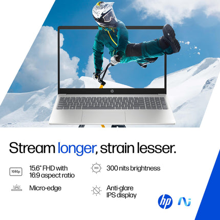 HP 15,Intel Ultra 5 125H (16GB DDR5, 1TB SSD) FHD, IPS, 15.6''/39.6cm, Win11, M365 Basic(1yr)*Office24, Silver, 1.65kg, fd1354TU, Intel Arc Graphics, FHD Camera w/Shutter, AI Powered Laptop 