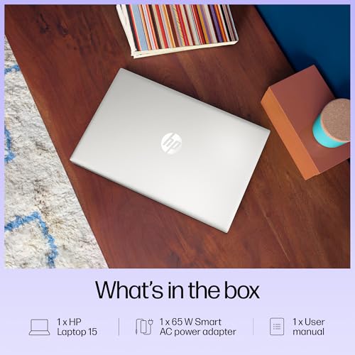 HP 15, 13th Gen Intel Core i3-1315U Laptop (12GB DDR4,512GB SSD) Anti-Glare, Micro-Edge,15.6''/39.6cm, FHD, Win11,M365 Basic(1yr),Office Home24, Silver,1.59kg, FHD Camera w/Privacy Shutter, fd0573TU 