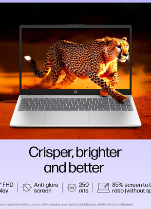 HP 15, 13th Gen Intel Core i3-1315U Laptop (12GB DDR4,512GB SSD) Anti-Glare, Micro-Edge,15.6''/39.6cm, FHD, Win11,M365 Basic(1yr),Office Home24, Silver,1.59kg, FHD Camera w/Privacy Shutter, fd0573TU 