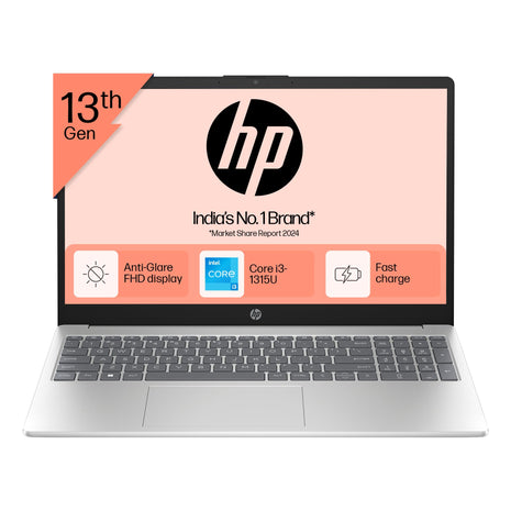 HP 15, 13th Gen Intel Core i3-1315U, 8GB DDR4, 512GB SSD, (Win 11, Office 21, Grey, 1.59kg), Anti-Glare, Micro-Edge,15.6-inch(39.6cm), FHD Laptop, Intel UHD Graphics, 1080p FHD Camera, fd0006TU 