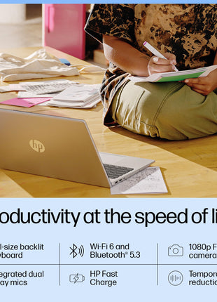 HP 15, Intel Core Ultra 5-125H AI Powered Laptop (16GB RAM, 512GB SSD), IPS, 300nits, 15.6"/39.6cm, FHD, Win 11, Office 2021, Silver, 1.65Kg, Intel Arc Graphics, FHD Camera, Backlit KB, fd1099TU 