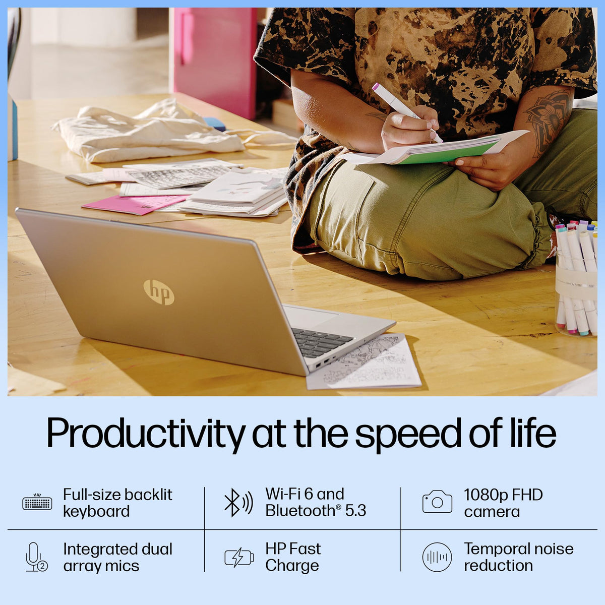 HP 15, Intel Core Ultra 5-125H AI Powered Laptop (16GB RAM, 512GB SSD), IPS, 300nits, 15.6"/39.6cm, FHD, Win 11, Office 2021, Silver, 1.65Kg, Intel Arc Graphics, FHD Camera, Backlit KB, fd1099TU 