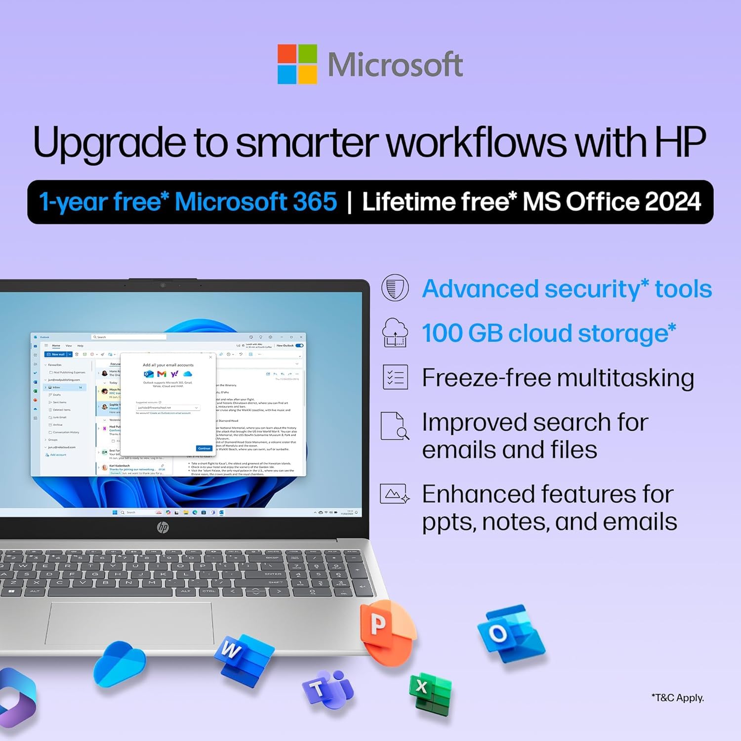 HP 15, Intel Core i3-1315U-13th Gen Laptop (8GB DDR4 Ram,512GB SSD) Anti-Glare, Micro-Edge,15.6'' FHD, Win11,M365 Basic(1yr),Office Home24, Silver,1.59kg, FHD 15-FD0569TU/FD0129TU 