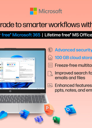 HP 15, 13th Gen Intel Core i5-1334U Laptop (16GB DDR4,1TB SSD) Anti-Glare, Micro-Edge,15.6''/39.6cm, FHD, Win11, M365 Basic(1yr),Office Home24, Silver,1.59kg, Iris Xe, FHD Camera w/Shutter, FD0552TU 