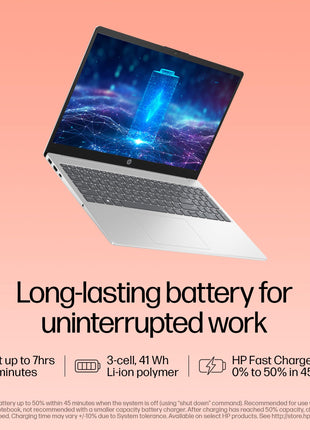 HP 15, 13th Gen Intel Core i5-1334U Laptop (16GB DDR4,1TB SSD) Anti-Glare, Micro-Edge,15.6''/39.6cm, FHD, Win11, M365 Basic(1yr),Office Home24, Silver,1.59kg, Iris Xe, FHD Camera w/Shutter, FD0552TU 