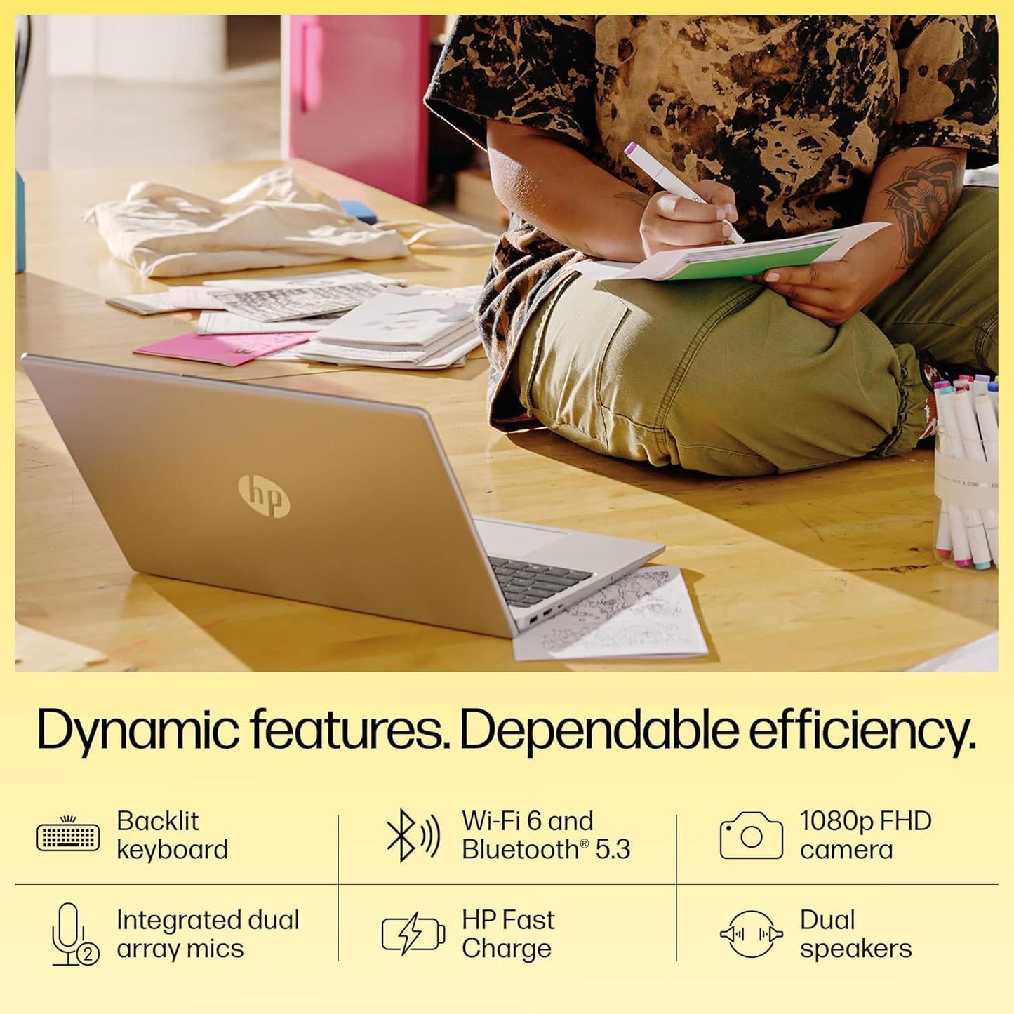 HP 15 AMD Ryzen 3 7320U (8GB Ram/512GB SSD/Fhd/15.6" (39.6 Cm)/Backlit Keyboard/Windows 11/Ms Office 21/1.59Kg/Silver) Fc0026Au Laptop 