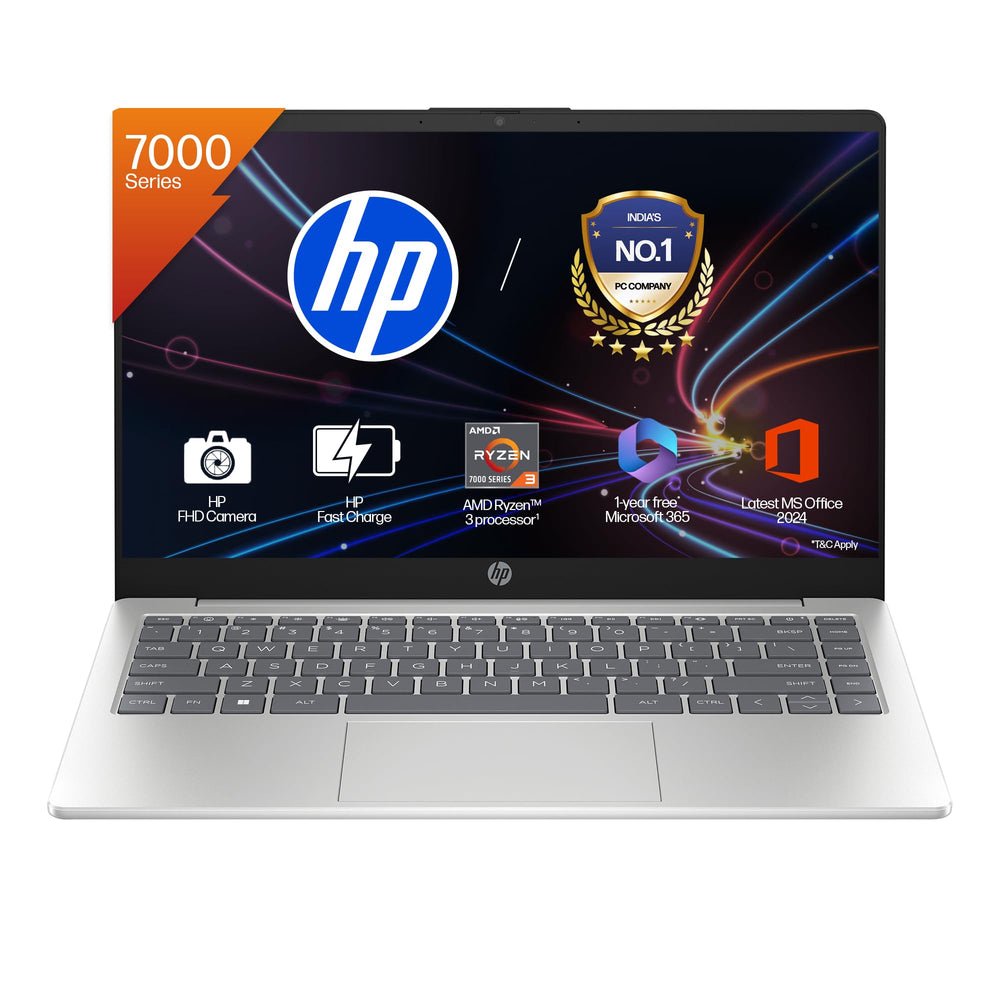 HP 15 Laptop Ryzen 3 7320U 8GB RAM 512GB SSD 15.6in Silver