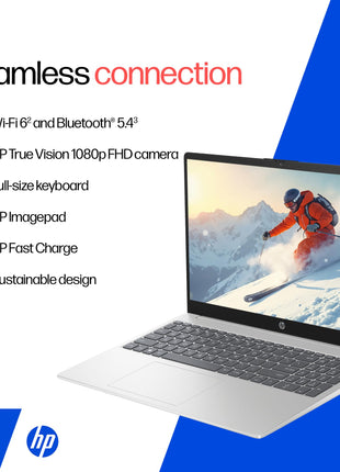 HP 15 Laptop Ryzen 3 7320U 8GB RAM 512GB SSD 15.6in Silver 