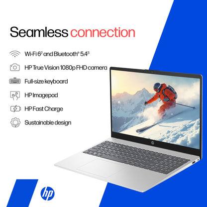 HP 15 Laptop Ryzen 3 7320U 8GB RAM 512GB SSD 15.6in Silver 
