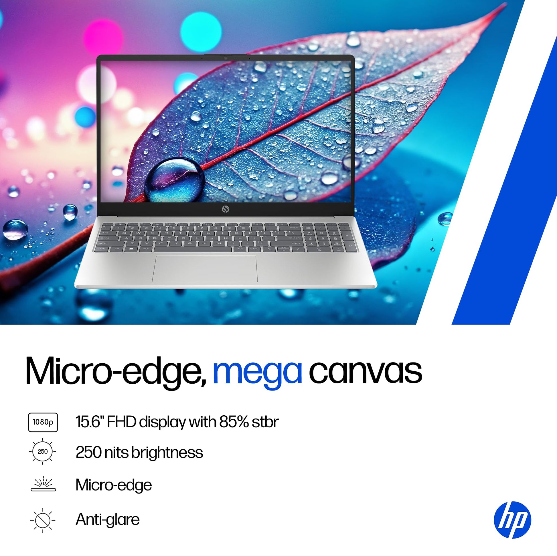 HP 15, AMD Ryzen 7 5825U (16GB DDR4, 512GB SSD) FHD, Anti-Glare, Micro-Edge,15.6''/39.6cm, Win11, M365(1yr)* Office24, Silver, 1.59kg, fc0476AU, Radeon Graphics, FHD Camera w/Shutter, Backlit Laptop 