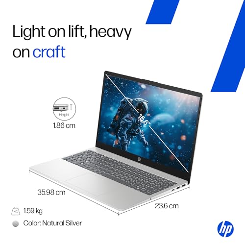 HP 15, AMD Ryzen 7 7735HS (16GB DDR5,512GB SSD) FHD, Anti-Glare, Micro-Edge, 15.6''/39.6cm, Win11, M365 Basic(1yr)* Office24, Silver, 1.59kg, fc1038AU, AMD Radeon FHD Camera w/Shutter, Backlit Laptop 