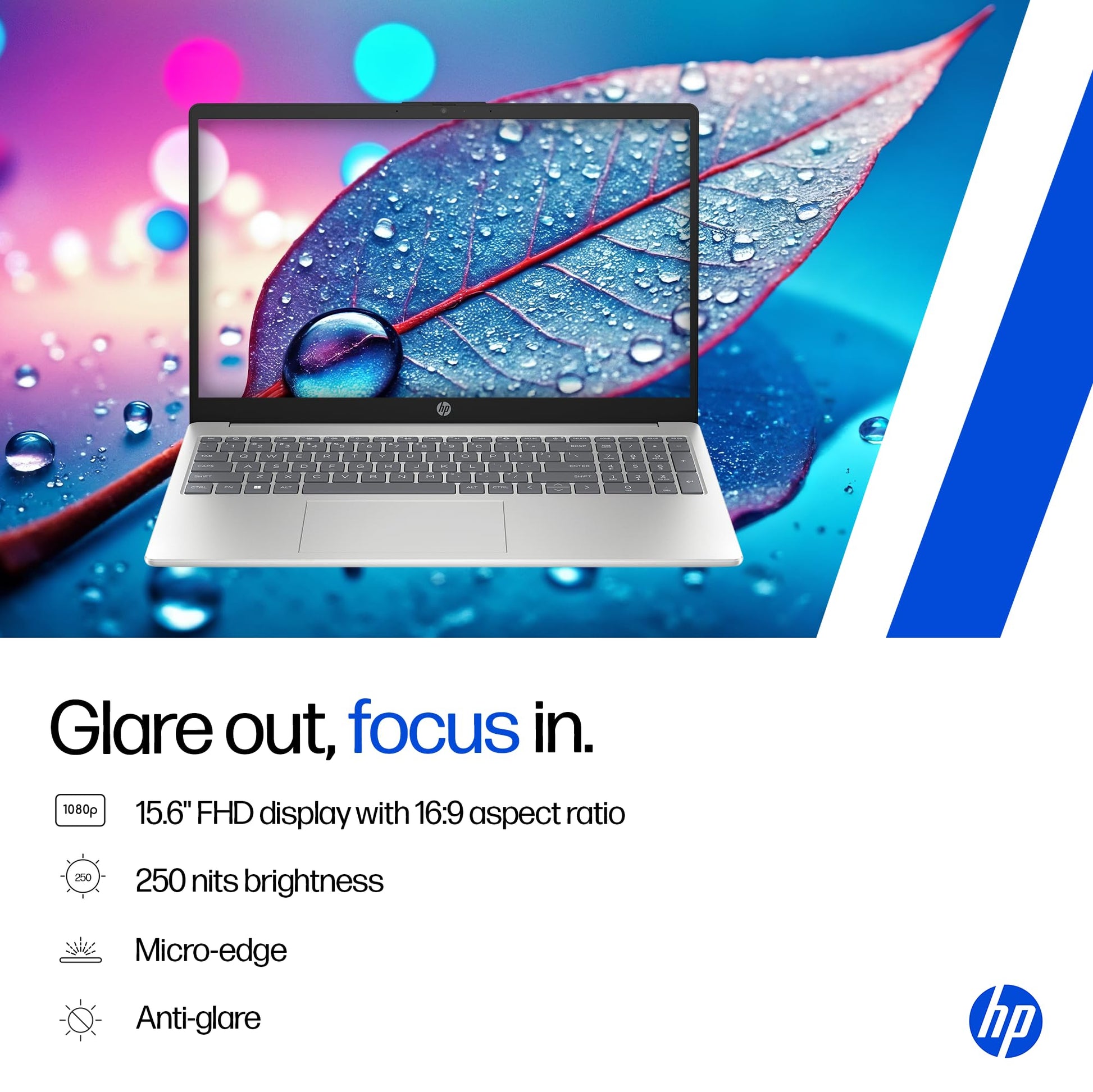 HP 15 Laptop Thirteenth Gen I5 1334U 16GB 512GB SSD FHD Win11 Iris Xe Camera 
