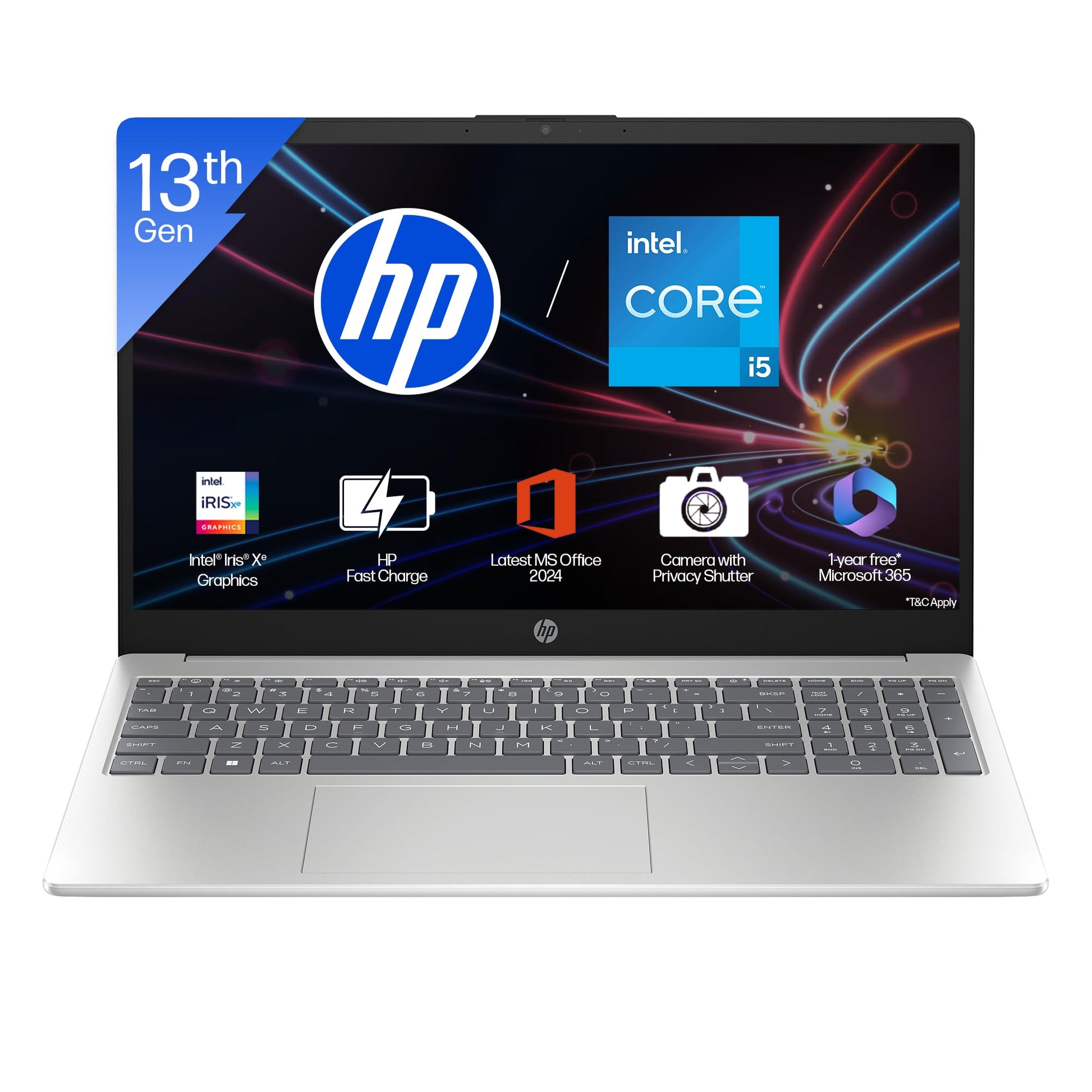 HP 15 Laptop Thirteenth Gen I5 1334U 16GB 512GB SSD FHD Win11 Iris Xe Camera 